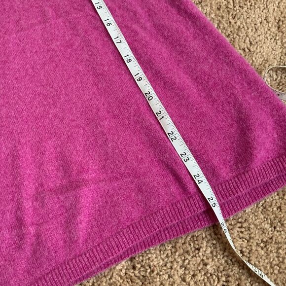 Charter Club V- Neck 100% Cashmere Sweater (Sz L) Bright Heathered Purple - Picture 8 of 8